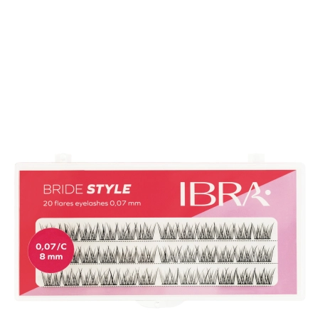 Ibra Makeup - Trsy řas Bride Style - 8 mm - 36ks