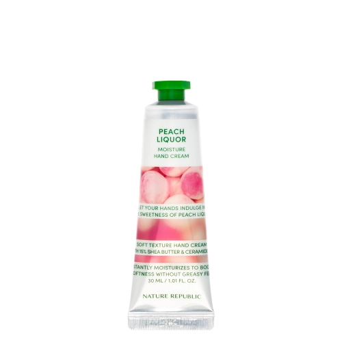 Nature Republic - Hand & Nature Peach Liquor Moisture Hand Cream - Krém na ruce - 30 ml