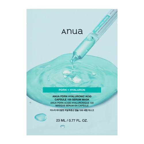 Anua - PDRN + Hyaluron 100 Serum Mask - Hydratační a rozjasňující plátýnková maska - 23 ml