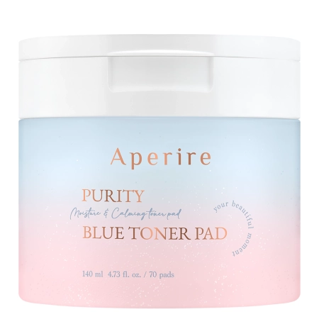 Aperire - Purity Blue Toner Pad - Hydratační a zklidňující polštářky na obličej - 70 ks/140 ml