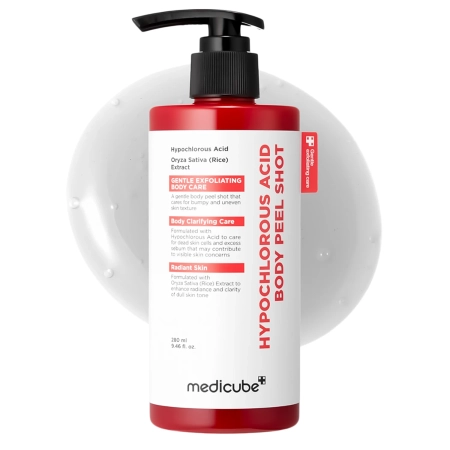 Medicube - Hypochlorous Acid Rice Body Peel Shot - Peeling na tělo s kyselinou chlornou - 280 ml