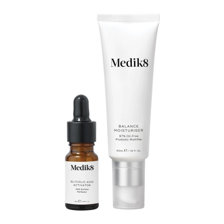 Medik8 - Balance Moisturiser with Glycolic Acid - Probiotický matující krém s AHA kyselinami - 50+10 ml