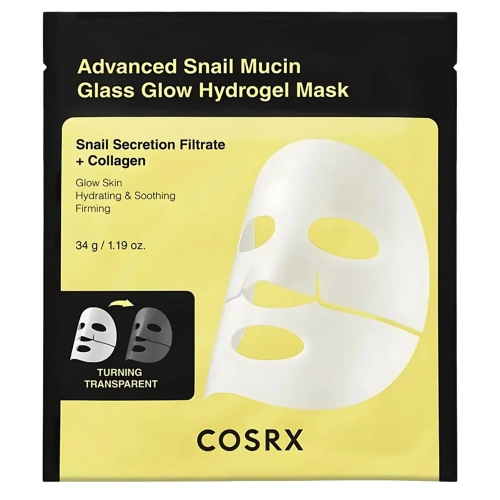 COSRX - Advanced Snail Mucin Glass Glow Hydrogel Mask - Hydrogelová maska se šnečím slizem - 34 g
