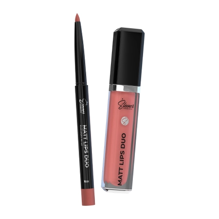 Elever Cosmetics - Matt Lips Duo - Rtěnka a konturovací tužka na rty - Rose - 7,5g+0,28g