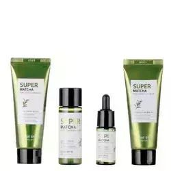 Some By Mi - Super Matcha Pore Care - Starter Kit - Sada snižující viditelnost rozšířených pórů - Tonikum - 30 ml + Sérum - 10 ml + Maska - 42 g + Čisticí gel - 42 ml