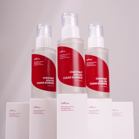 Isntree - Chestnut - AHA 8% Clear Essence - Pleťová esence s kyselinou mléčnou a glykolovou - 100 ml