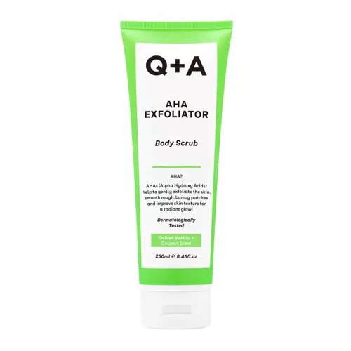 Q+A - AHA Exfoliator Body Scrub - Vyhlazující tělový peeling s AHA kyselinami - 250 ml