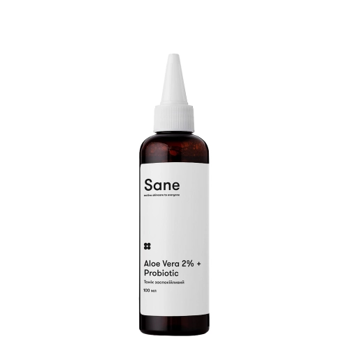 Sane - Aloe Vera 2% + Probiotic Calming Face Toner - Zklidňující tonikum na obličej s aloe - 100 ml