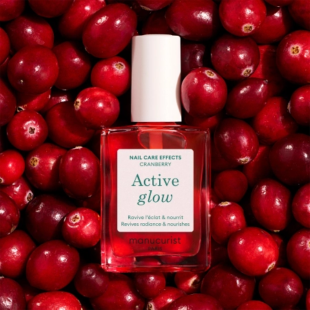Manucurist - Active - Active Glow - Pečující lak 2v1 - Cranberry - 15 ml