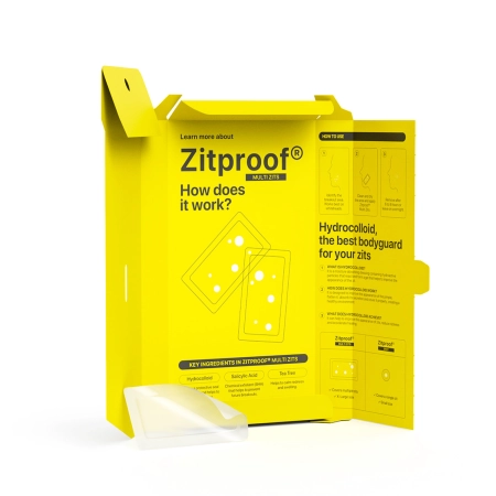 Acnemy - Zitproof Multizits - XL Hydrocolloid Patches - XL hydrokoloidní náplasti na tváře, bradu, čelo - 10ks.
