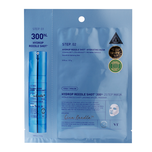 VT Cosmetics - Hydrop Reedle Shot 300hL 2-Step Mask - Hydratační hydrogelová maska na obličej - 1,5g+27g