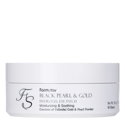 Farmstay - Black Pearl & Gold Hydrogel Eye Patch - Hydrogelové polštářky pod oči s extraktem ze zlata a černé perly - 60 ks / 90 g