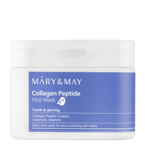 Mary&May - Collagen Peptide Vital Mask - Sada zpevňujících masek na obličej - 30 ks