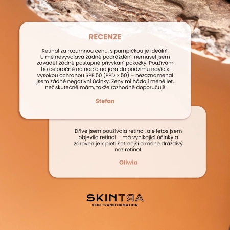 SkinTra - Liquid Happiness - Sérum s Retinalem 0,3 % na obličej a pod oči - 30 ml