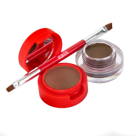 Ibra Makeup - Eyebrow Pomade & Powder - Brown - Pomáda a fixační stín na obočí - 7 g