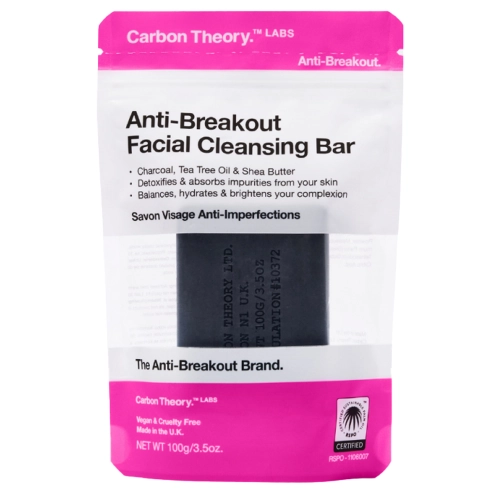 Carbon Theory - Anti-Breakout Cleansing Bar - Čistící uhlíkové mýdlo pro problematickou pleť - 100 g