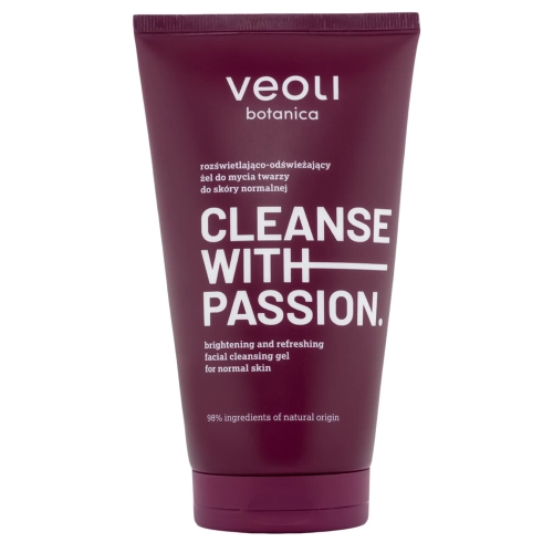 Veoli Botanica - CLEANSE WITH PASSION - Rozjasňující a osvěžující čistící gel na obličej pro normální pleť - 150 ml