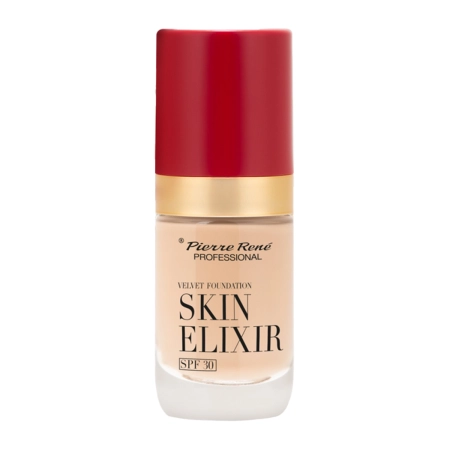 Pierre Rene - Skin Elixir SPF30 Velvet Foundation - Dlouhotrvající make-up na obličej - 01 - 25 ml
