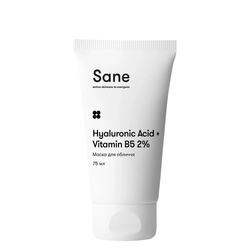 Sane - Hyaluronic Acid + Vitamin B5 Moisturizing Face Mask - Hydratační maska a kyselinou hyaluronovou - 75 ml
