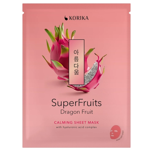 KORIKA - Superfruits Calming Sheet Mask Dragon Fruit - Zklidňující plátýnková maska na obličej - 1 ks/25 g