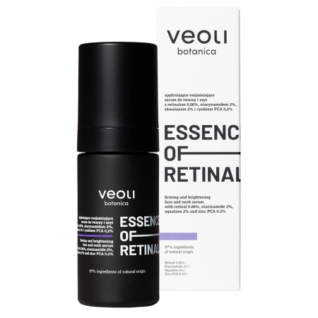 Veoli Botanica - Essence of Retinal - Zpevňující a rozjasňující sérum na obličej a krk s Retinalem 0,06 % - 30 ml