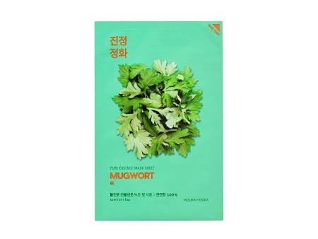 Holika Holika - Pure Essence Mask Sheet Mugwort - Zklidňující plátýnková maska s extraktem z pelyňku - 23 ml