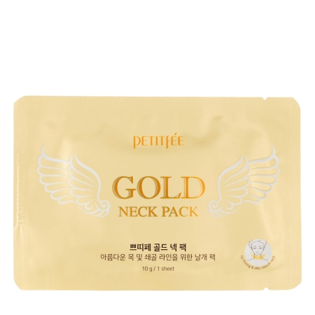 Petitfee - Gold Neck Pack - Hydrogelová maska na krk proti vráskám - 10 g