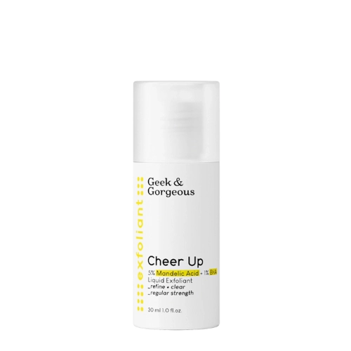 Geek & Gorgeous - Cheer Up - Středně silný peeling pro smíšenou a aknózní pleť s 6% kyselinou mandlovou a BHA - 30 ml