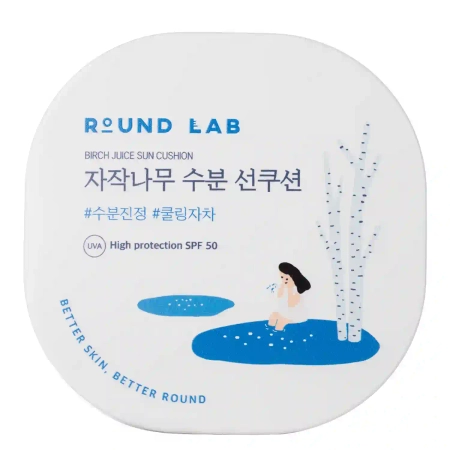 Round Lab - Birch Juice Moisturizing Sun Cushion SPF50 - Hydratační krém na opalování s březovou šťávou - 15 g