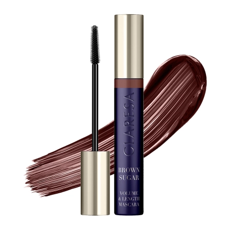 Claresa - Brown Sugar Volume & Lenght Mascara - Hnědá řasenka pro objem a délku - 10 g