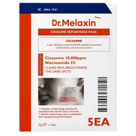 Dr.Melaxin - Exosome Repair Mask - Regenerační plátýnkové masky s exosomy pro aknózní pleť - 5x30g