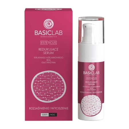 BasicLab - Esteticus - Redukční sérum 10% kyselina azelaová, BHA, glycyrrhizin - 30 ml 