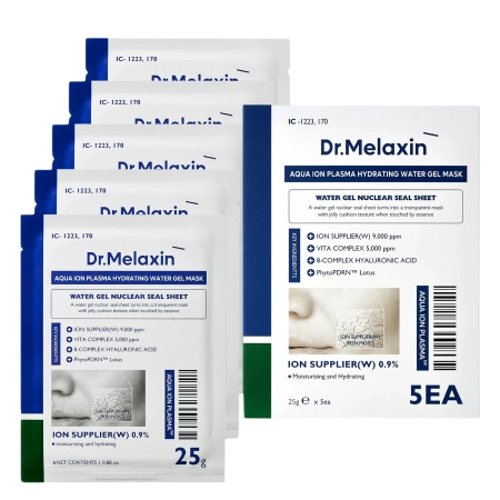 Dr.Melaxin - Aqua Ion Plasma Hydrating Water Gel Mask - Hydratační gelová maska na obličej - 5x25g