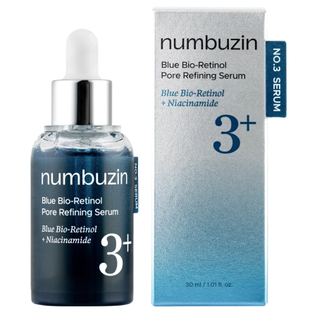 Numbuzin - No.3 Blue Bio-Retinol Pore Refining Serum - Sérum stahující póry s bioretinolem - 30 ml