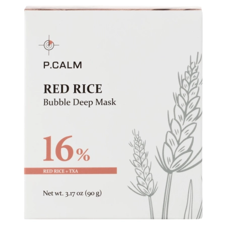P.Calm - Red Rice Bubble Deep Mask - Zklidňující a čistící bublinková maska  - 90 g