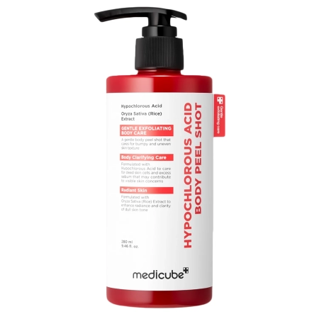 Medicube - Hypochlorous Acid Rice Body Peel Shot - Peeling na tělo s kyselinou chlornou - 280 ml