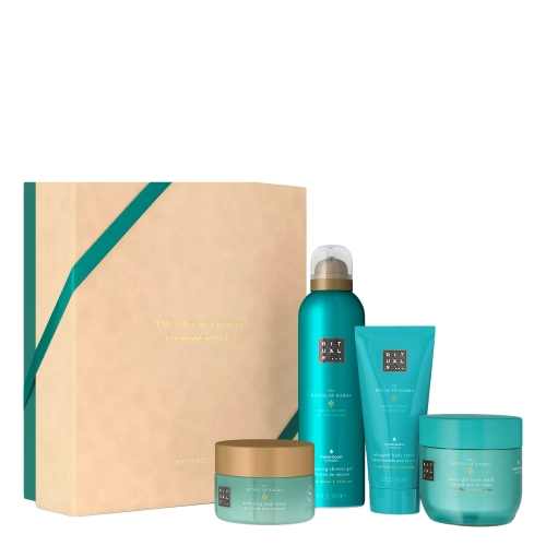Rituals - The Ritual of Karma Gift Set M  - Dárková sada - Sprchová pěna 200ml + Maska na tělo 125ml + Tělový krém 100ml + Peeling 125g