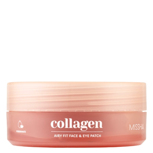 Missha - Airy Fit Collagen Lifting Face & Eye Patch - Zpevňující hydrogelové náplasti s kolagenem - 60 ks