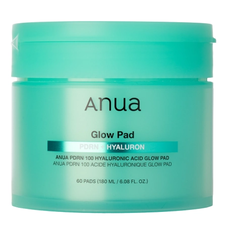 Anua - PDRN 100 Hyaluronic Acid Glow Pad - Hydratační a rozjasňující polštářky na obličej - 180ml/60ks