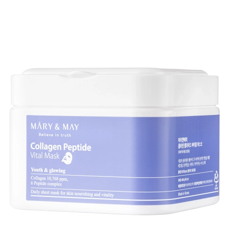 Mary&May - Collagen Peptide Vital Mask - Sada zpevňujících masek na obličej - 30 ks