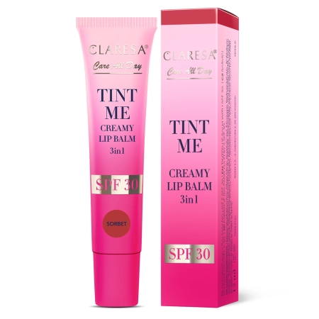 Claresa - Tint Me Creamy Lip Balm 3in1 SPF 30 - Barvící balzám na rty s SPF 30 - Sorbet - 12 ml