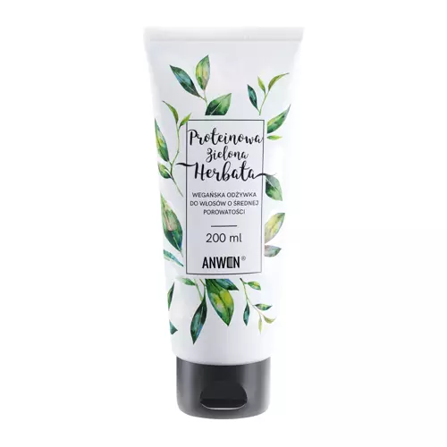 Anwen - Proteinový zelený čaj - Veganský kondicionér na vlasy se střední pórovitostí - 200 ml