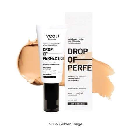 Veoli Botanica - Drop Of Perfection - Vyhlazující a krycí BB krém - 3.0 W - Golden Beige - 30 ml