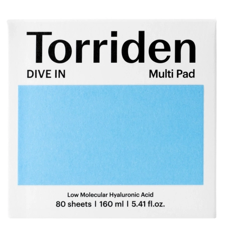 Torriden - Dive-In - Low Molecule Hyaluronic Acid Multi Pad - Hydratační pleťové tampony - 80 ks / 145 ml