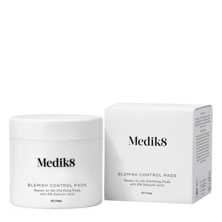 Medik8 - Blemish Control Pads - Ready-to-Go Clarifying Pads - Bezalkoholové exfoliační vatové tampóny pro zanesenou pleť - 60 ks