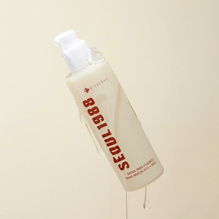 K-SECRET - SEOUL 1988 Essence : Snail Mucin 97% + Rice - Zklidňující esence s filtrem ze šnečího slizu a rýže - 100 ml
