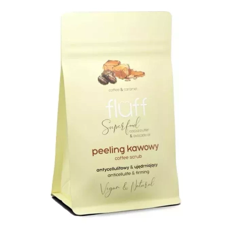 Fluff - Superfood - Coffee Scrub - Kávový peeling - Kávový peeling - Coffee & Caramel - 100 g