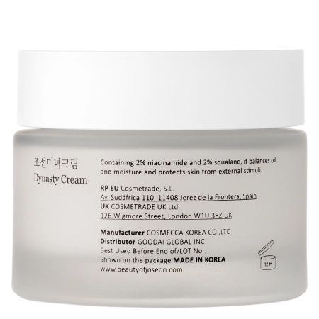 Beauty of Joseon - Dynasty Cream - Jemný hydratační krém na obličej - 50 ml