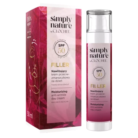 Clochee - Simply Nature - Filler SPF50 Hydratační krém proti vráskám - 50 ml