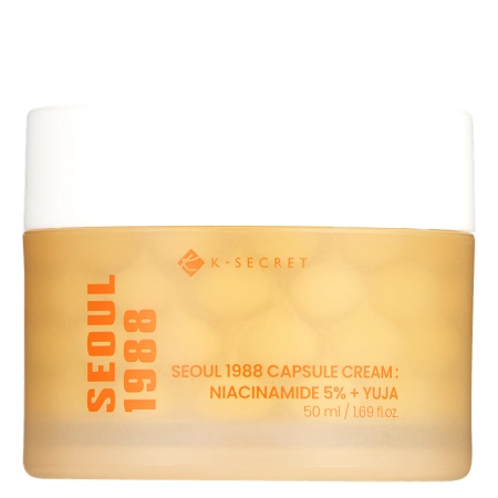 K-SECRET - SEOUL 1988 Capsule Cream: Niacinamide 5% + Yuja - Krém v kapslích - 50 ml